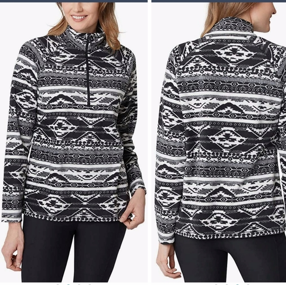 Eddie Bauer Women's Ultra Soft Fleece 1/4 Zip Long Sleeve Pullover Top - Picture 4 of 5